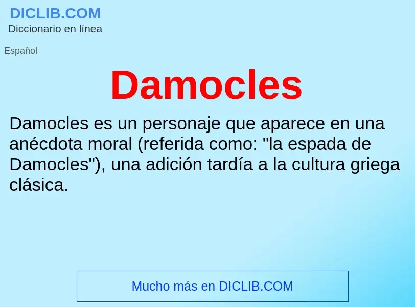 Wat is Damocles - definition