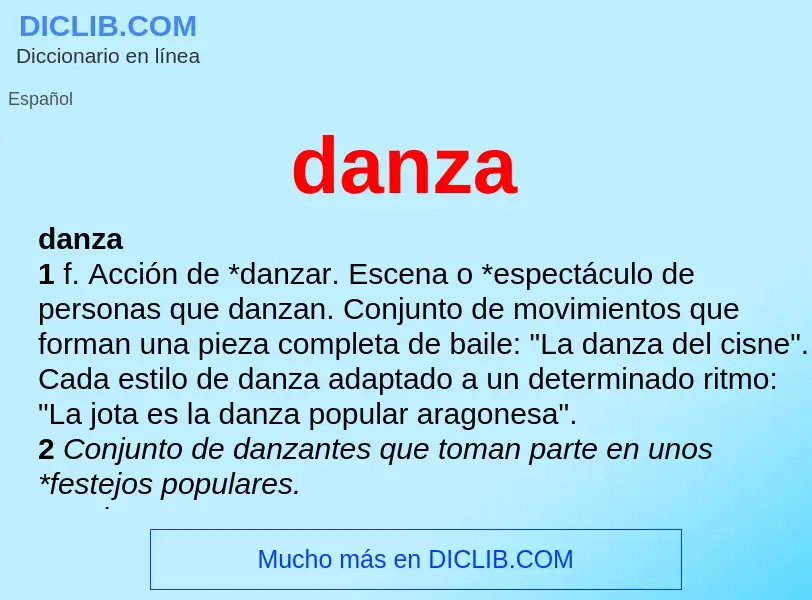 ¿Qué es danza? - significado y definición