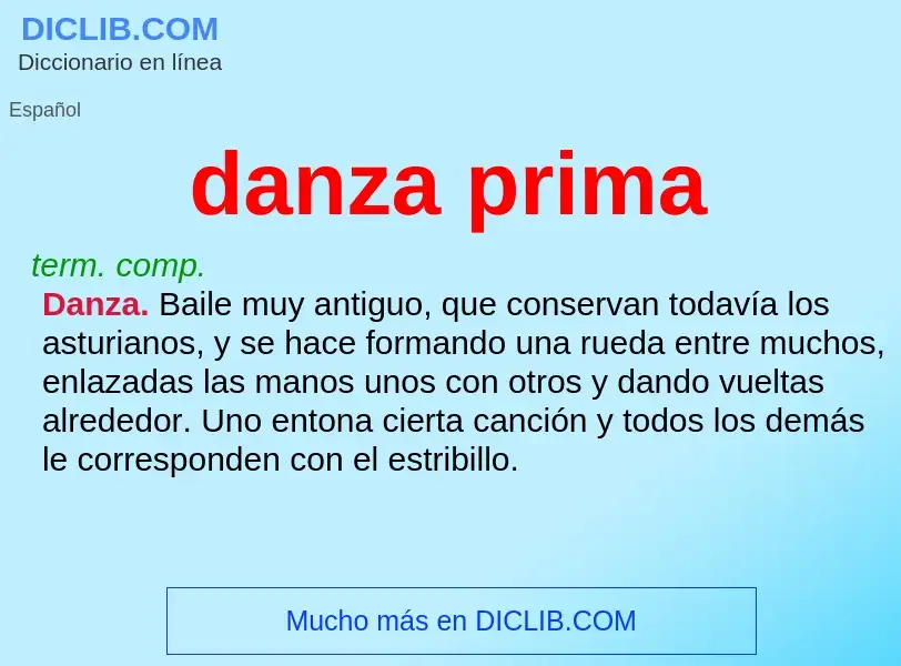 Che cos'è danza prima - definizione