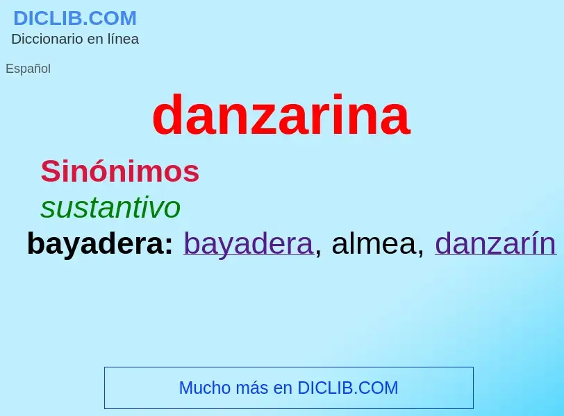 What is danzarina - definition