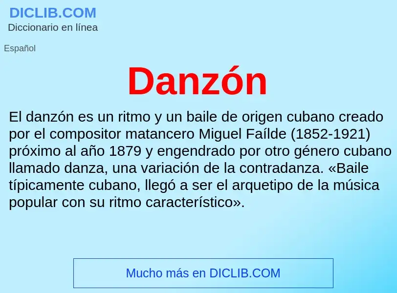 What is Danzón - meaning and definition