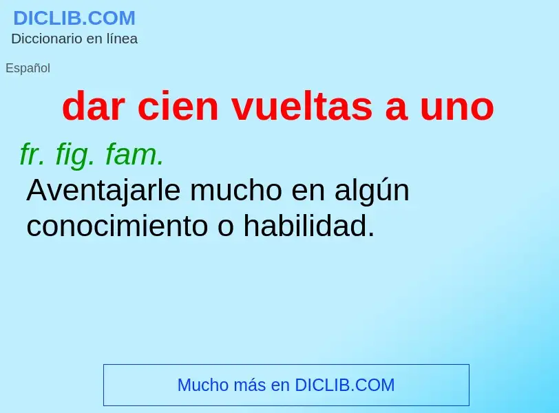 O que é dar cien vueltas a uno - definição, significado, conceito