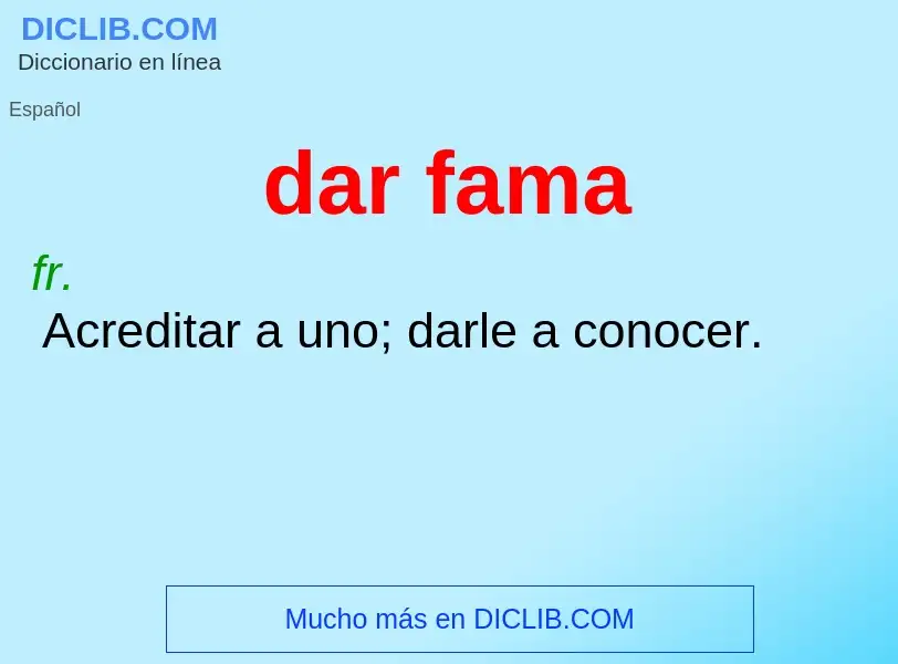 Wat is dar fama - definition