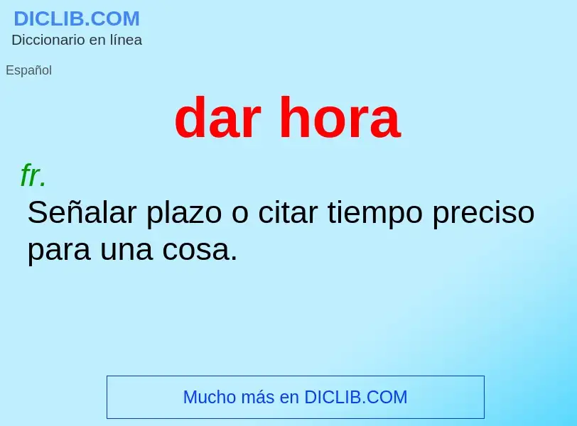 What is dar hora - definition