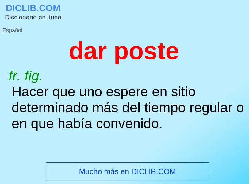 Wat is dar poste - definition