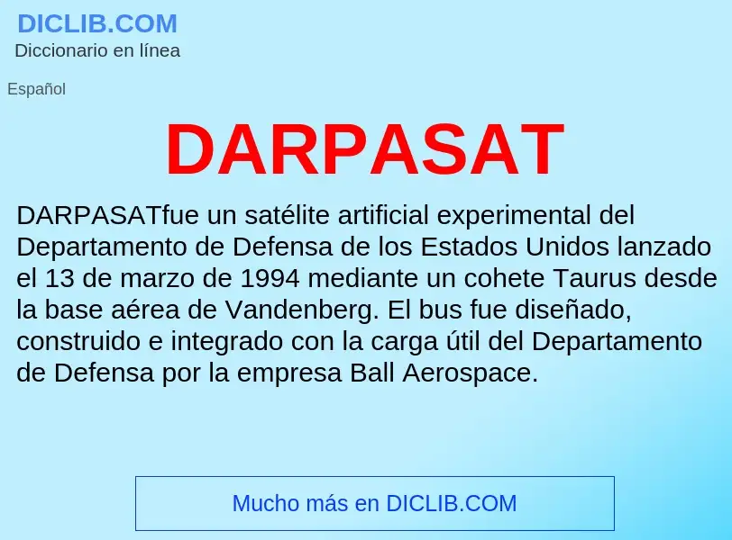 ¿Qué es DARPASAT? - significado y definición