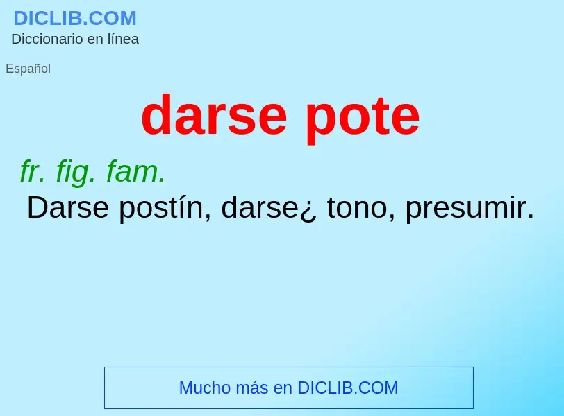 What is darse pote - definition