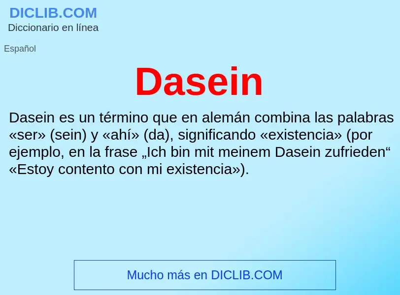 Was ist Dasein - Definition