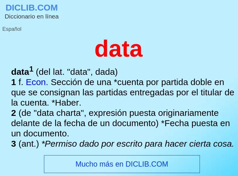 O que é data - definição, significado, conceito