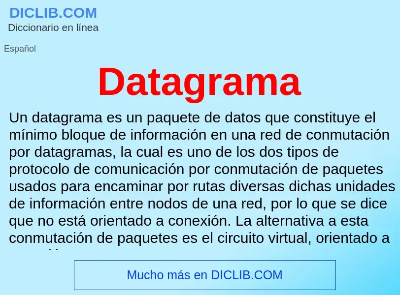 Wat is Datagrama - definition