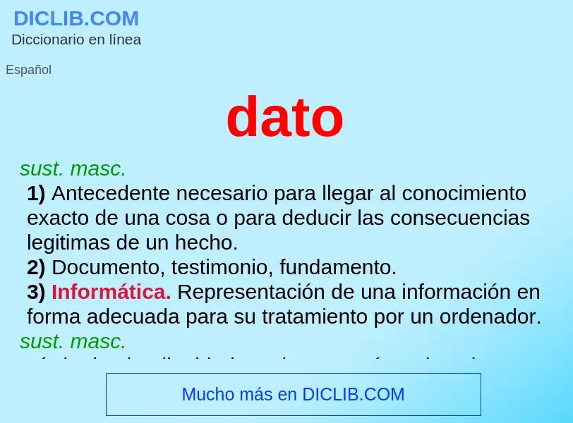 ¿Qué es dato? - significado y definición