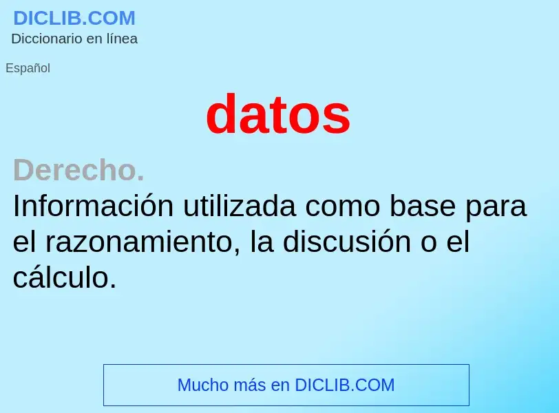 What is datos - definition