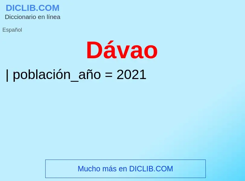 Wat is Dávao - definition