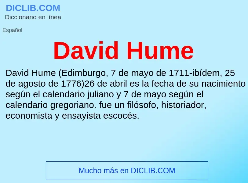 Что такое David Hume - определение