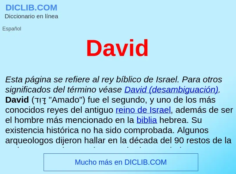 ¿Qué es David ? - significado y definición