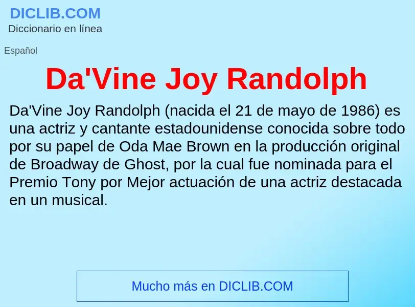 Что такое Da'Vine Joy Randolph - определение