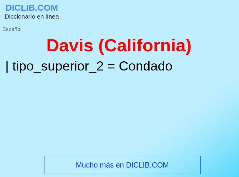 What is Davis (California) - definition