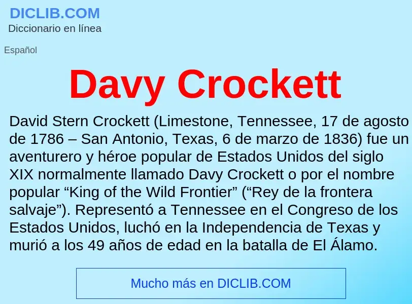 What is Davy Crockett - definition