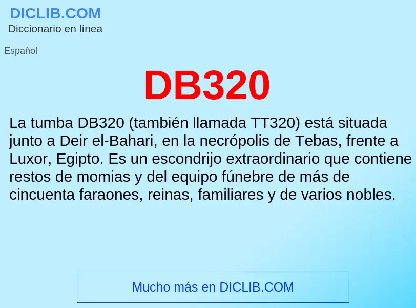 ¿Qué es DB320? - significado y definición