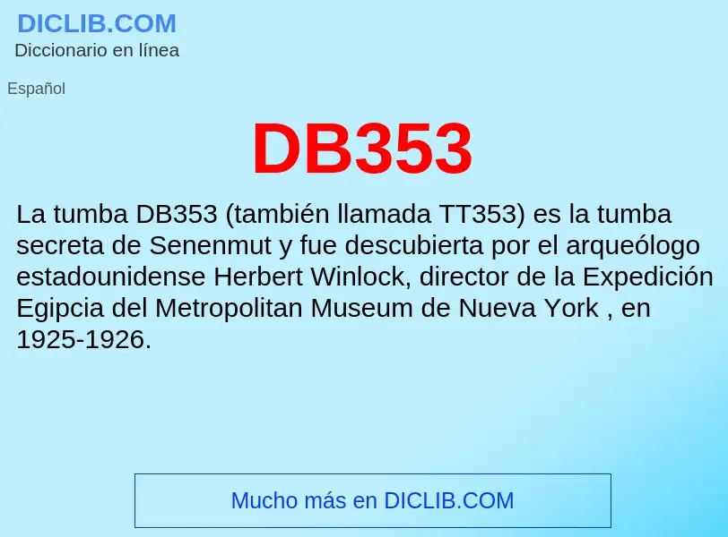 ¿Qué es DB353? - significado y definición