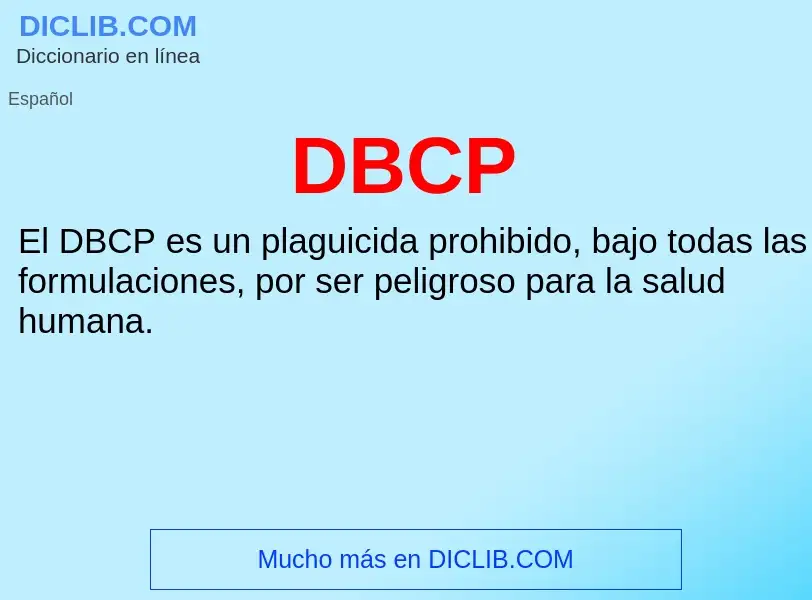 ¿Qué es DBCP? - significado y definición