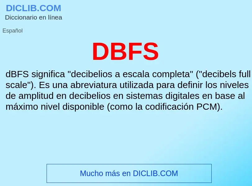 ¿Qué es DBFS? - significado y definición