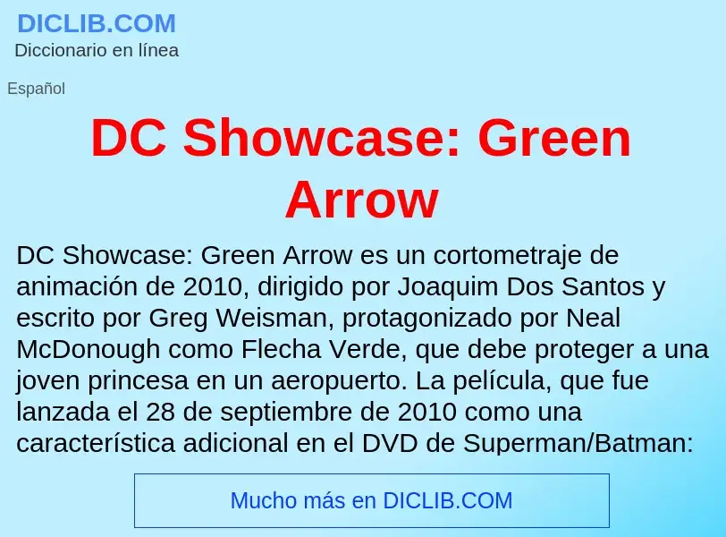 Τι είναι DC Showcase: Green Arrow - ορισμός