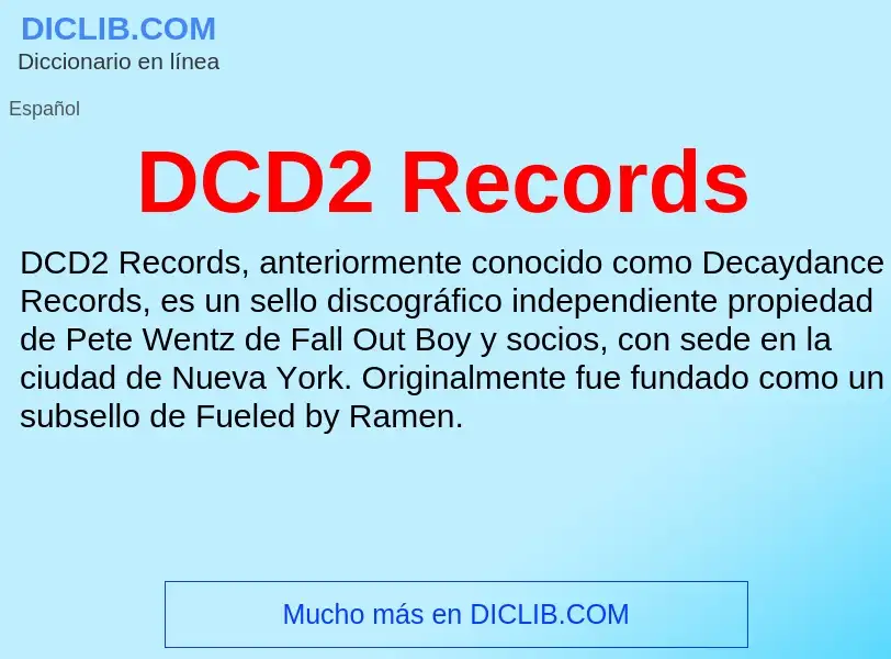 Что такое DCD2 Records - определение