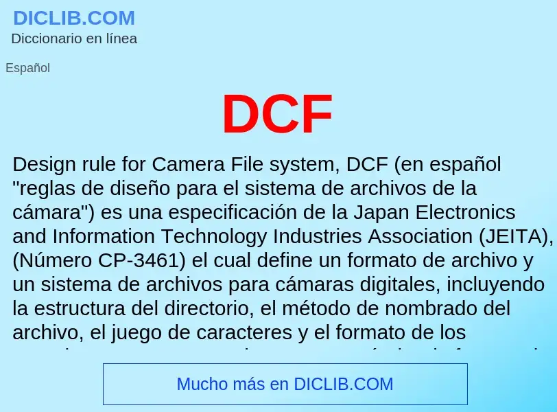 ¿Qué es DCF? - significado y definición