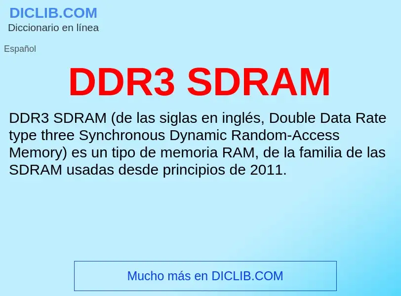 Τι είναι DDR3 SDRAM - ορισμός