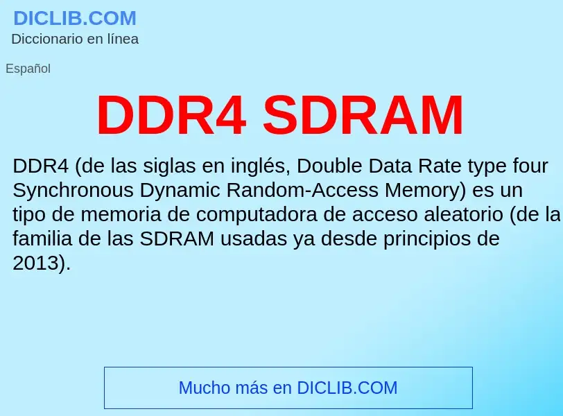 Τι είναι DDR4 SDRAM - ορισμός