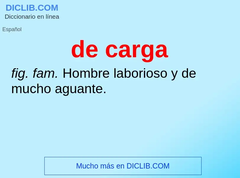 What is de carga - definition