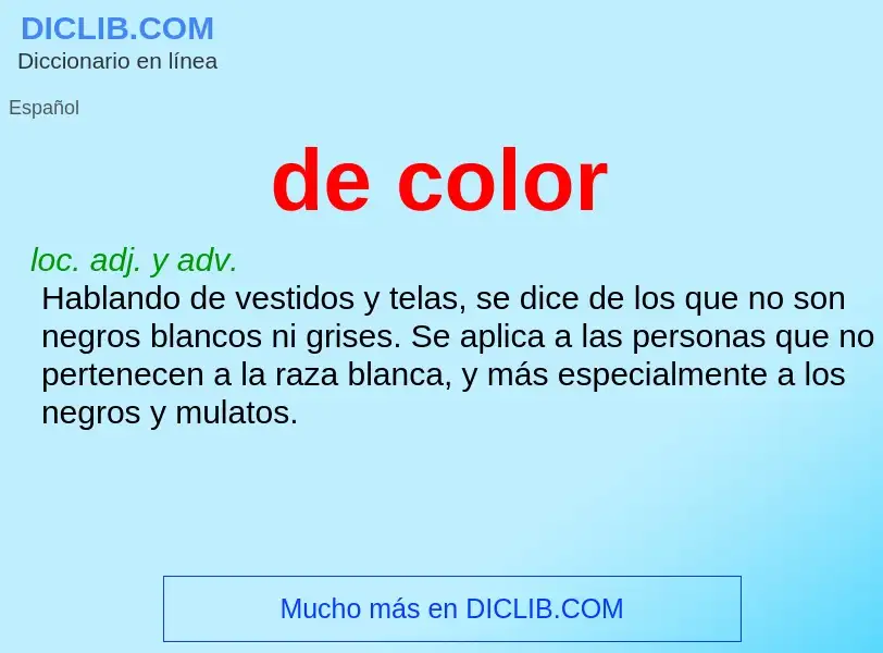 What is de color - definition