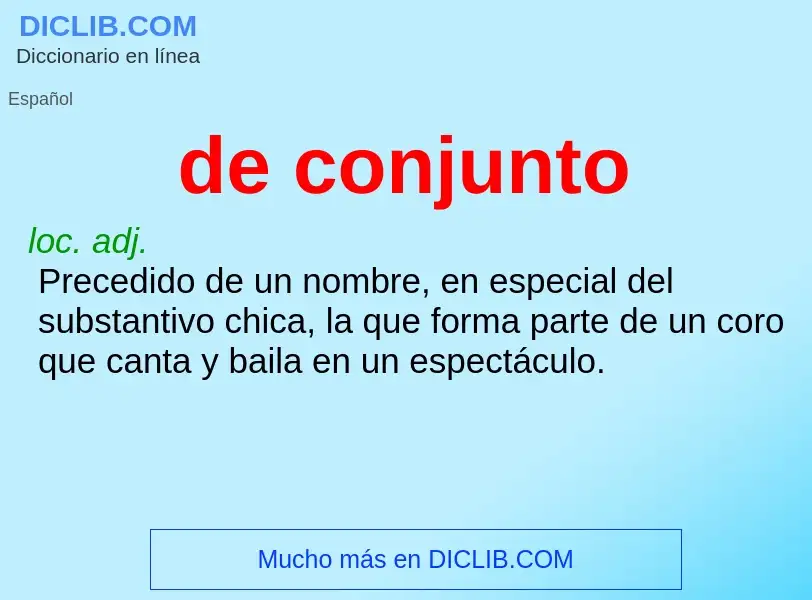 O que é de conjunto - definição, significado, conceito