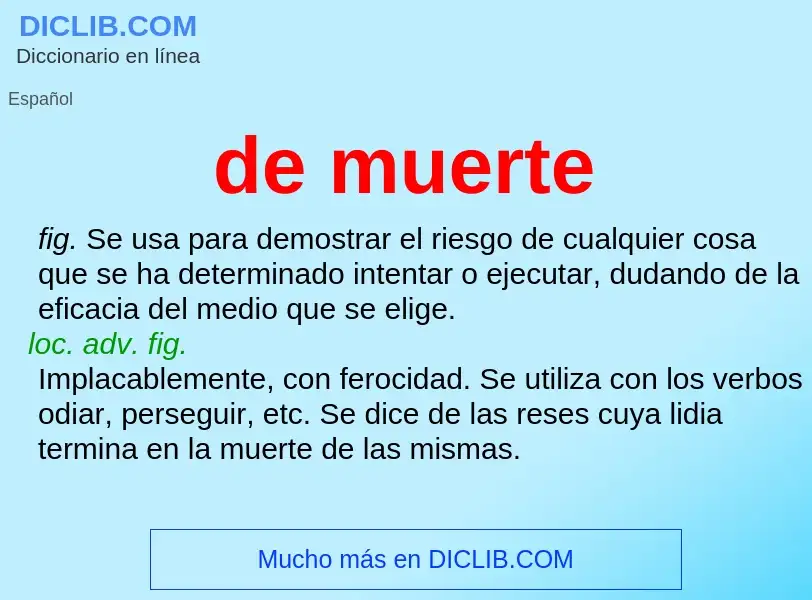 What is de muerte - definition