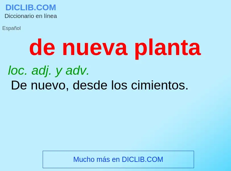 What is de nueva planta - definition