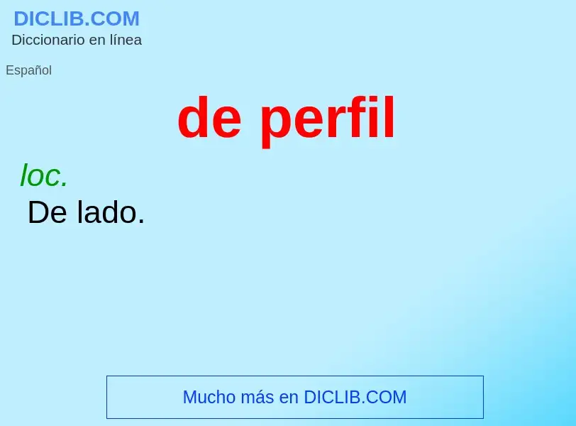 What is de perfil - definition