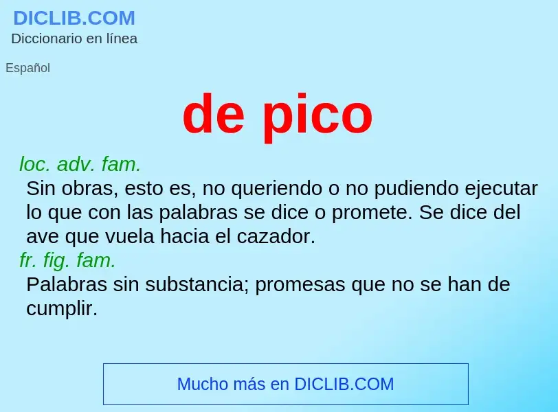 What is de pico - definition