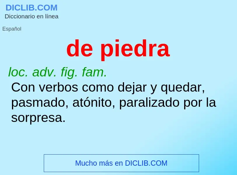 Wat is de piedra - definition