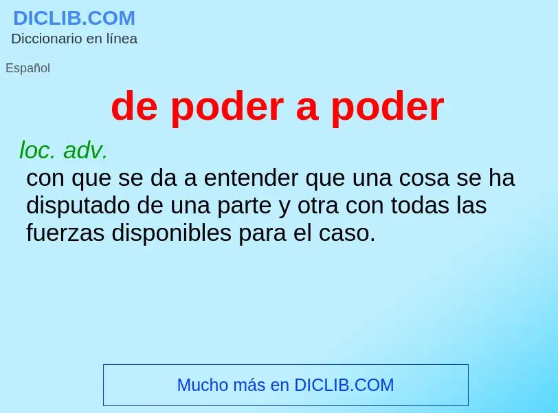 O que é de poder a poder - definição, significado, conceito