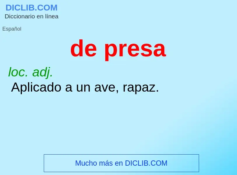 Che cos'è de presa - definizione