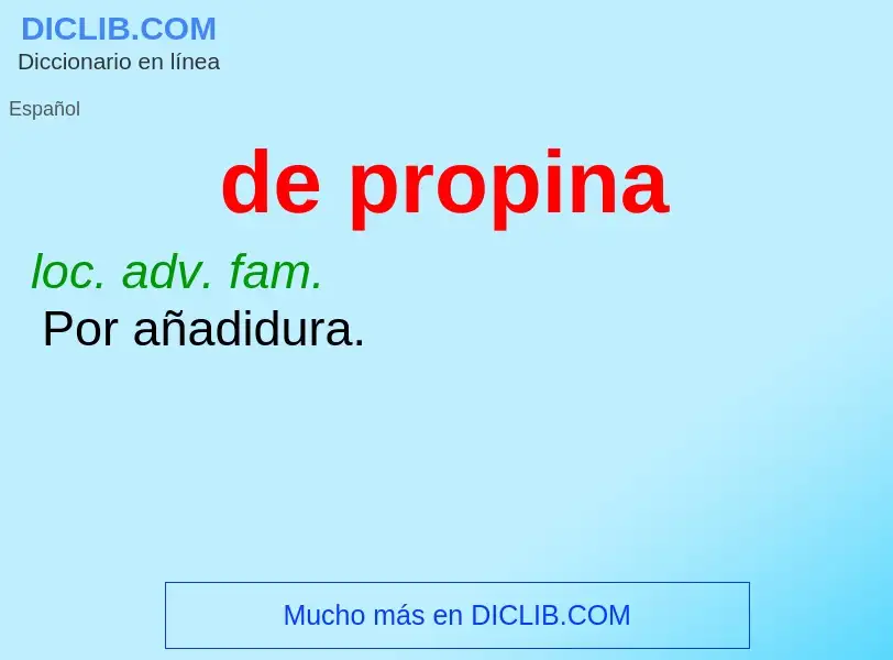 What is de propina - definition