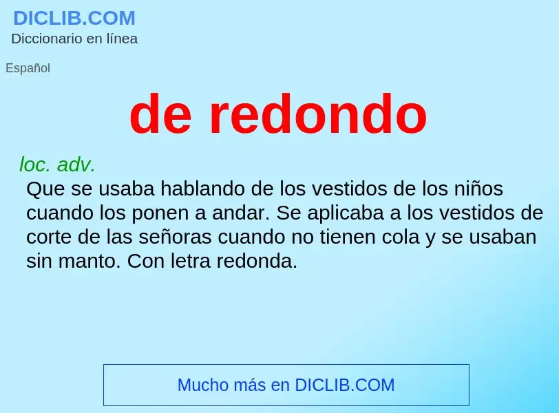 What is de redondo - definition