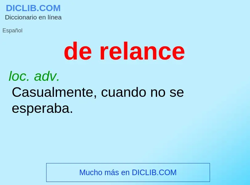 What is de relance - definition