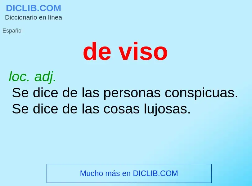 What is de viso - definition