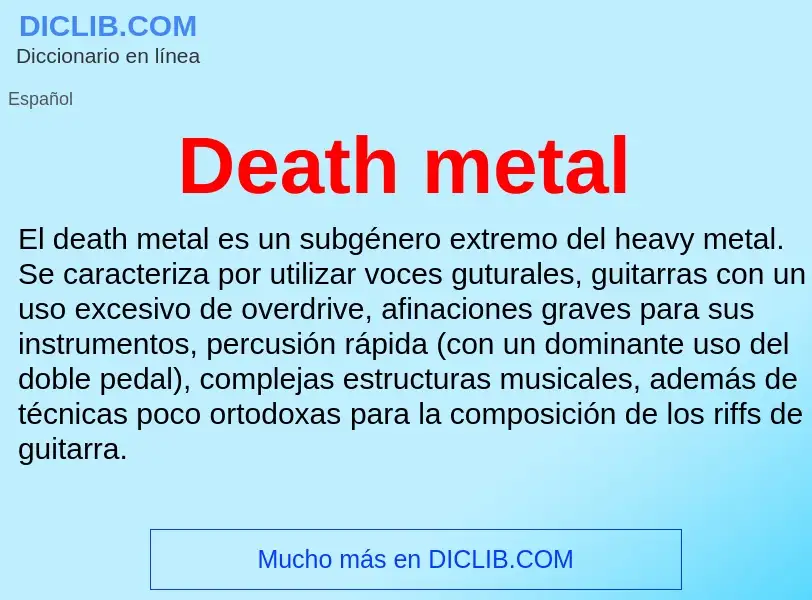 What is Death metal - meaning and definition