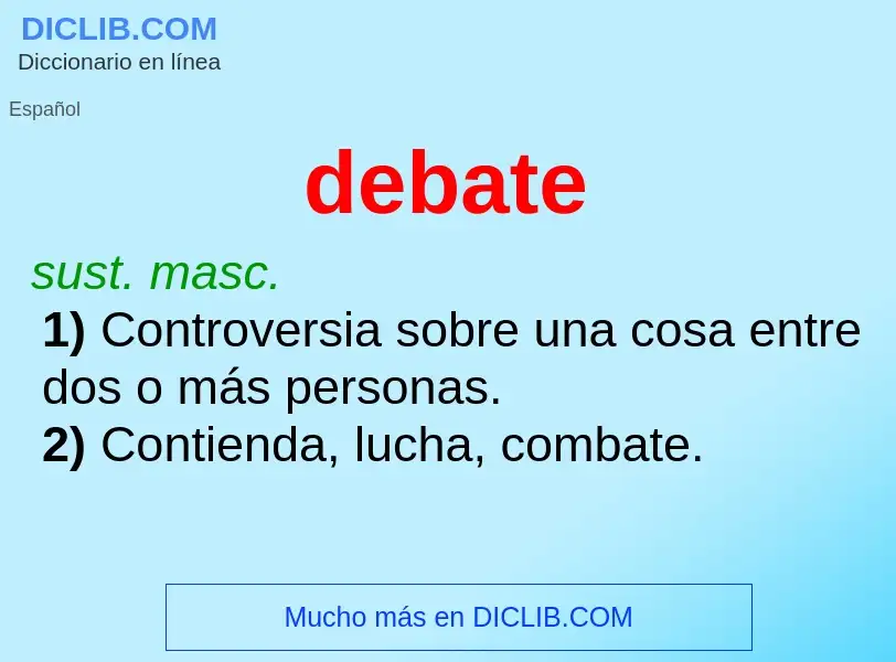 O que é debate - definição, significado, conceito