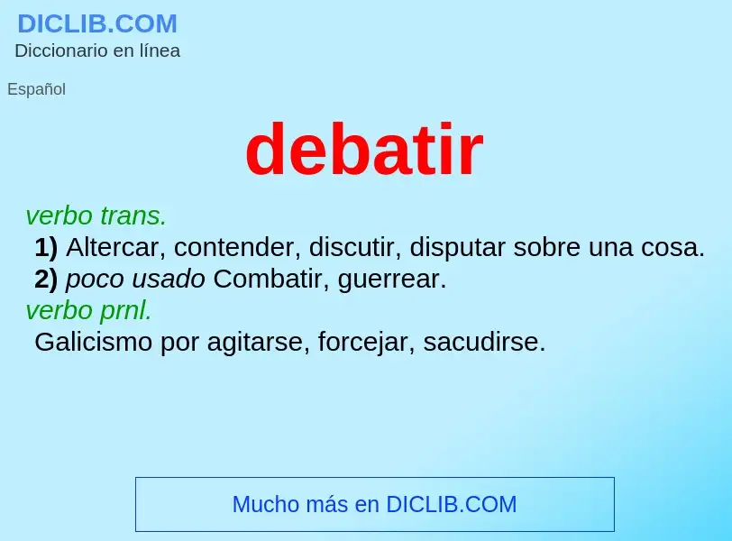 What is debatir - definition