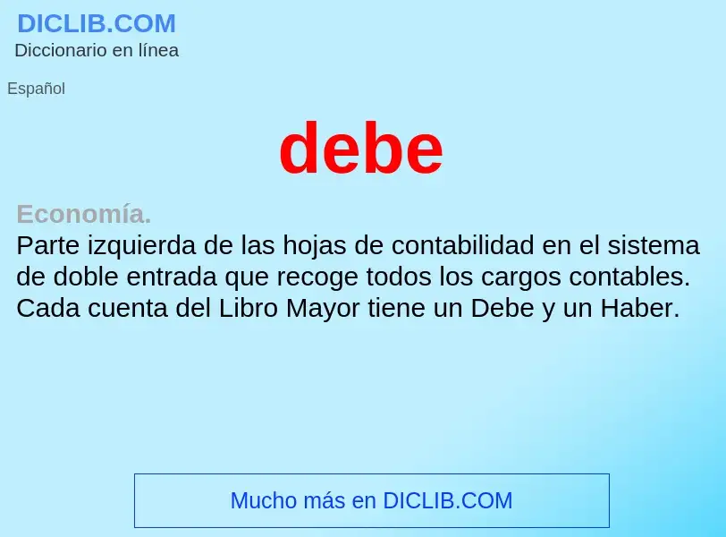 What is debe - definition