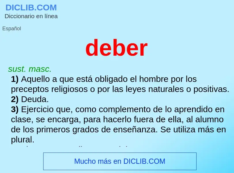 What is deber - definition